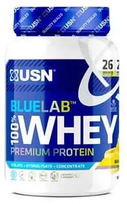 Produktbild von USN Blue Lab Whey (908g) Banana - Eiweiße - Molkenprotein-Mischung