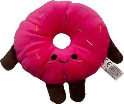 Produktbild von Kuscheltier Food Foodies Plüschtier XXL 20 cm Stofftier Anime Kawaii Plush Stofftier Cute Plushie Halloween Weihnachten Geschenke für Kinder Donut Pink