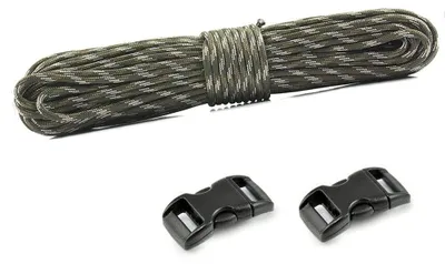 Produktbild von Paracord, 10-strängig - Outdoor-Nylonseil, 100 Fuß - Paracord-Set - Paracord-Verschluss - Paracord-Schlüsselanhänger - Geeignet für Camping/Überleben - Fallschirmseil