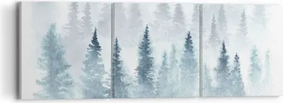 Produktbild von Bild auf Leinwand - Leinwandbild - Bäume Wald Natur - 90x30cm - Wand Bild - Wanddeko - Wandbilder - Leinwanddruck - Bilder - Kunstdruck - Wanddekoration - Leinwand bilder - Wandkunst - CA90x30-3981