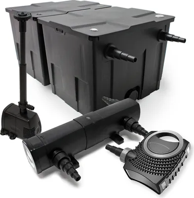 Obrázok produktu pre Sada:filter pre jazierka 60000l 18W UVC jazierkový čistič 80W čerpadlo fontánové čerpadlo