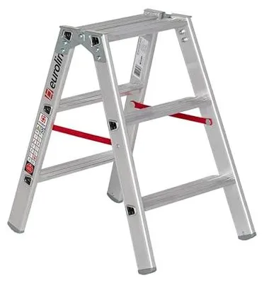 Imagen del producto de Silecomplaza: Escalera de aluminio con peldaños, cada modelo con 3 peldaños