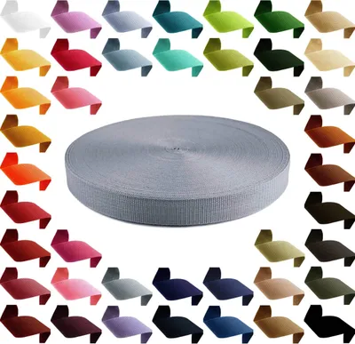 Produktbild von 1m PP Gurtband, Polypropylen, 25mm breit, 1,3mm stark stabil, Farbwahl