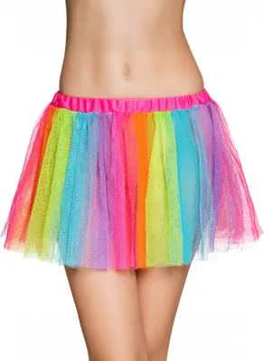 Produktbild von Tüll Rock Tutu gestreift für Damen bunt - M