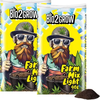 Produktbild von Bio2Grow Farm Mix Light 2 x 40 Liter - Grow Erde Indoor & Outdoor Blumenerde für Pflanzen Substrat