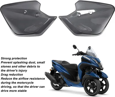 Produktbild von 1 Paar Motorrad-Windschutzscheiben-Windschutzscheibe mit Montagehalterung, vorderer Windabweiser, passend für Tricity 125 155 300
