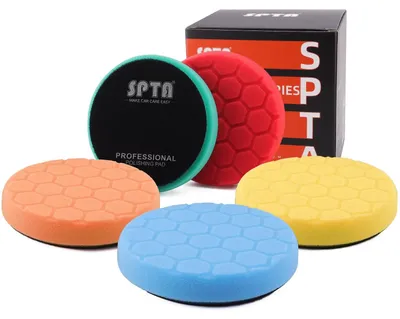 Immagine prodotto di Dischi lucidatura - Spugna Hex-Loc - Set da 5 - Lucidatura auto - 125 mm - Schiuma
