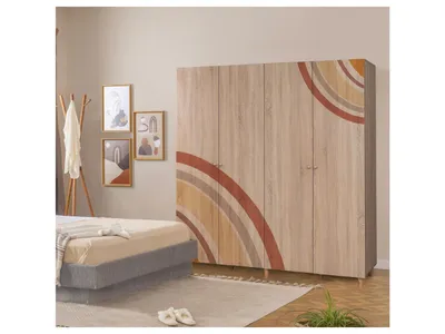 Obrázek produktu pro Skye Decor, Loni 4 -978, Kleiderschrank, Sonomo, 100% MELAMINBESCHICHTETE SPANPLATTEN, 180 x 52 x 192 cm