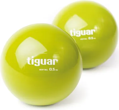 Produktbild von tiguar Gewichtsbälle 0,5 kg (2er-Set)  Oliv  Trainingsbälle für Fitness, Physiotherapie & Reha, sandgefüllt, , ideal für sanftes Krafttraining & Mobilisation