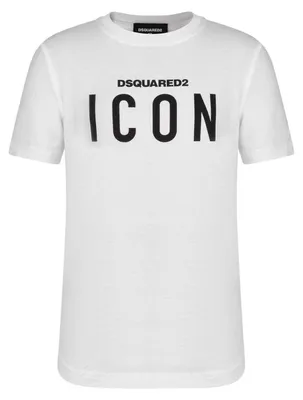 Produktbild von DSquared2 - "Icon" T-Shirt für Kinder, Baumwolle GT15619 (152) (Weiß)