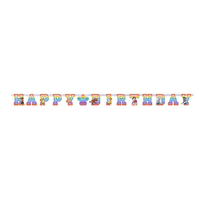 Produktbild von Girlande Banner PAW PATROL Geburtstag Hunde 180cm