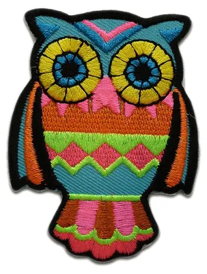 Produktbild von Eule Tier - Aufnäher, Bügelbild, Aufbügler, Applikationen, Patches, Flicken, Zum Aufbügeln, Größe: 7,5 x 5,5 cm