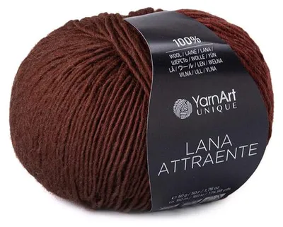 Obrázek produktu pro YarnArt Unique Lana Attraente 6607 Mahagoni – 100% vlna, měkká a teplá, 50 g/160 m