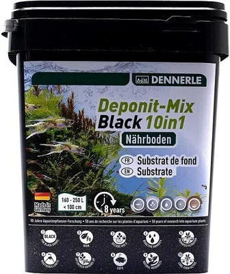 Image de Dennerle Deponit Mix Pro Black, 9,6 kg - milieu de culture multiminéral foncé pour aquariums d'eau douce