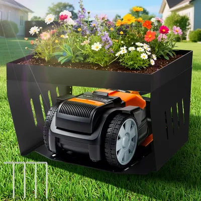 Obrázok produktu pre Izrielar Garáž pre kosačku + kvetináč Strecha pre kosačku 70*60*42 cm