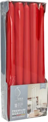 Produktbild von FLAVOUR by Gala Leuchterkerzen, 20 mm, tangorot, 10er Pack