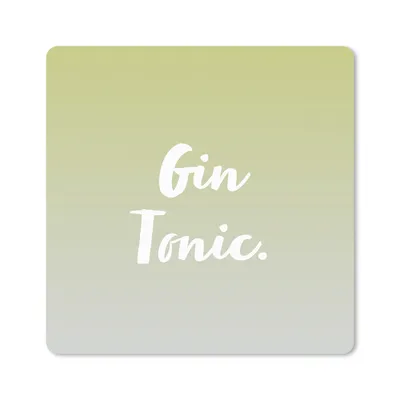 Produktbild von MuchoWow® Mauspad Mousepad Gin Tonic - Cocktails - Text - Zitate 20x20 cm - Mousepads - Maus Mat - Pad - Mausunterlage - Desk Mat - Bureauartikeln