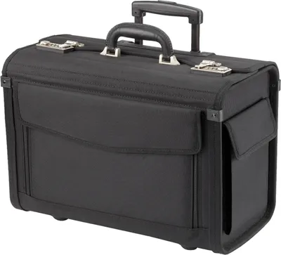 Produktbild von Aktenkoffer Trolley Pilotenkoffer Laptop 2 Rollen Koffer Schwarz 46 cm Bowatex
