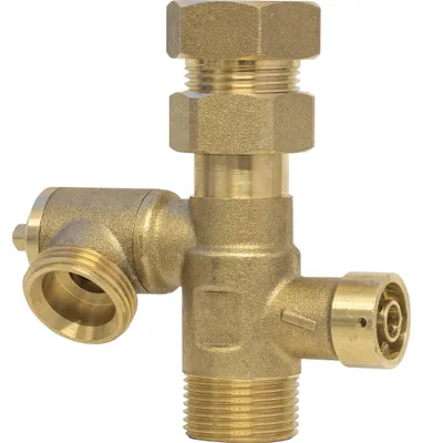 Produktbild von EDER SPIROTECH Wartungseinheit, 3/4" AG/IG, für Ausdehnungsgefäß, Messing, 1 Stk.