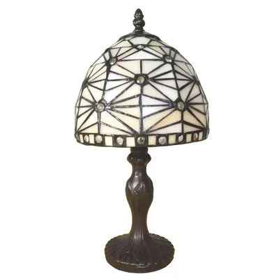 Obrázok produktu pre LumiLamp 5LL-6105 Stolná lampa Tiffany Ø 18x33 cm E14-max 1x25W Béžová