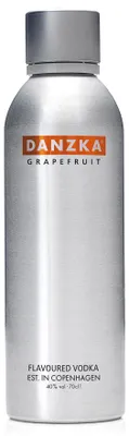 Produktbild von DANZKA Grapefruit Vodka, 0,7 L, 40% vol., 6-fach destilliert, Pur oder als Cocktail Basis