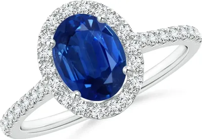 Produktbild von Eleganter Damenring RO-35614 in Silber und Blau KP35614