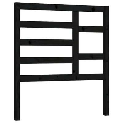 Image de Tête de lit Noir 96x4x104 cm Bois massif de pin