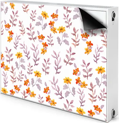 Produktbild von Magnet Heizung Verkleidung Abdeckung Heizung Heizkörperabdeckung 90x60 cm  - Gemalte Blumen