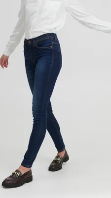 Produktbild von ICHI IHERIN IZARO MEDIUM Damen Jeans Denim Hose mit Stretch enger Schnitt