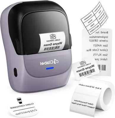 Immagine prodotto di Stampante per etichette - Mini stampante - Stampa etichette - Wireless e USB - 10x5x7 cm - Viola
