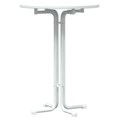 Produktbild von vidaXL Bartisch Weiß Ø80x110 cm Holzwerkstoff und Stahl