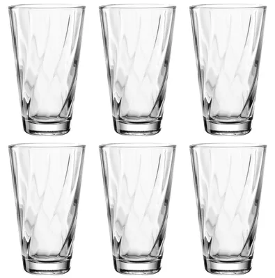 Produktbild von LEONARDO HOME Twist Wassergläser - 6er Set, Spülmaschinenfest, Saft-Gläser, Hoch