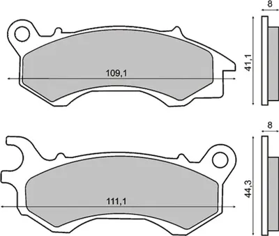 Produktbild von Rms Honda Pcx 125/150cc 225102780 Organische Bremsbeläge Durchsichtig Durchsichtig One Size