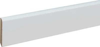 Produktbild von Sockelleiste MDF 6 x 45 x 2400 mm Weiß zum Kleben, Clipsen, Schrauben & Nageln MDF-Kern foliert Fußleiste by PROVISTON 2.4 Meter | 1 Stück
