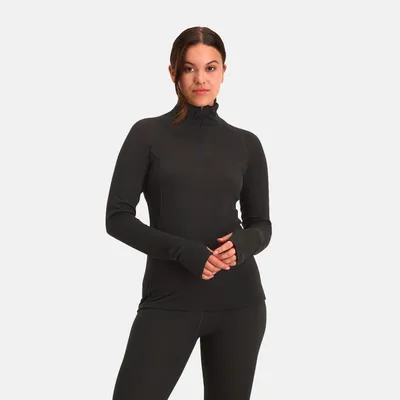 Produktbild von NOMAD® Rough Zip-Neck Thermo Control Damen-Shirt | L | Wolle & Polyester | Hervorragende Isolierung | Weich & Komfortabel