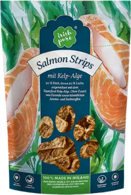 Produktbild von Hundesnack - Irish Pure - Salmon-Strips mit Kelp-Alge - 150g