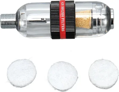 Produktbild von Wasserölabscheider mit 3 Filterbaumwolle, die einfach zu einem Airbrush -Austausch für Sprühpistole schwarz installiert werden können
