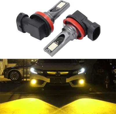 Immagine prodotto di 2 PCS H11/H8 DC12V-24V/12W/3000K/800LM 12LED SMD-3030 Auto LED Fog Light (luce gialla)