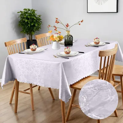 Obrázek produktu pro Omyvatelná obdélníková ubrus s květinovým vzorem, šedá, rozměry 140 x 240 cm