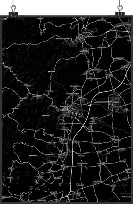 Produktbild von Mr. & Mrs. Panda Bild Neustadt DIN A3 - Geschenk, Kunstdruck, drucke, Stadt Dorf Karte Landkarte Map Stadtplan, wanddeko, Wandbild, Plakat