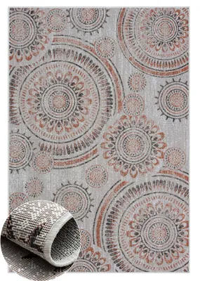 Obrázok produktu pre MY-RUG vonkajší koberec "Ian" 230X160 cm, hnedý, s moderným etnickým vzorom, pre interiér a exteriér