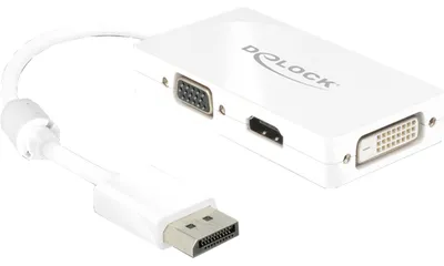 Produktbild von DeLOCK 0.16m DisplayPort/VGA+HDMI+DVI-D, 0,16 m, DisplayPort, VGA (D-Sub)+ HDMI + DVI, Männlich, Weiblich, 1920 x 1200 Pixel