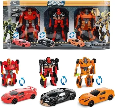 Obrázok produktu pre Hračkárske auto a robot 2v1 v sade 3