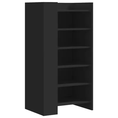Obrázek produktu pro Botník černý 52 x 37,5 x 100 cm kompozitní dřevo