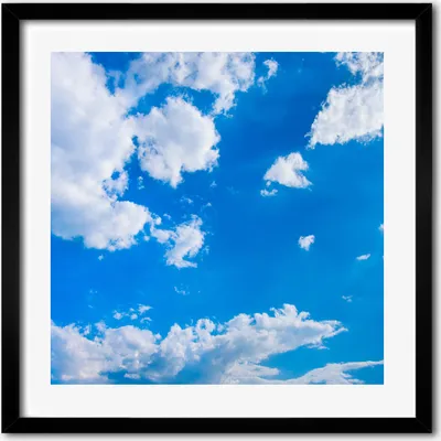 Produktbild von Bild - 50 cm x 50 cm - MDF - Rahmen, Wandkunst - Wolken im Himmel