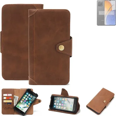 Produktbild von K-S-Trade Handyhülle kompatibel mit Huawei nova Y62 Plus Schutz Hülle Walletcase Bookstyle Tasche Case Handytasche Wallet Flipcase Cover PolyurethanBraun