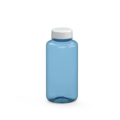 Produktbild von Wasserflasche "Refresh" 700 ml - Auslaufsichere und robuste Tritan Flasche für Schule, Sport und Freizeit - transluzent-blau/weiß