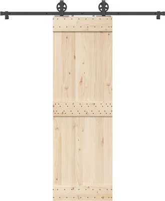 Produktbild von Schiebetürbeschlag-Set 183 cm Stahl Schwarz