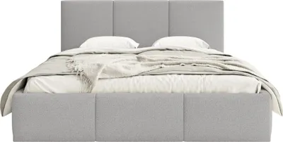 Produktbild von FEDVE Polsterbett Fondi Slim aus Bouclé-Stoff 120x200 cm, Grau