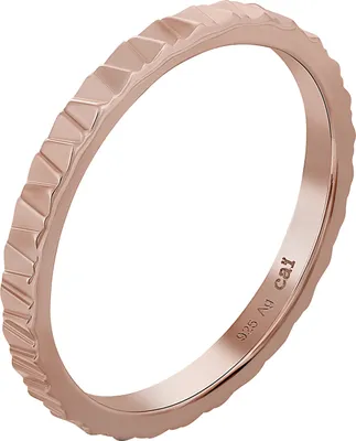 Produktbild von cai Ring 925 Silber rosévergoldet Muster Stacking